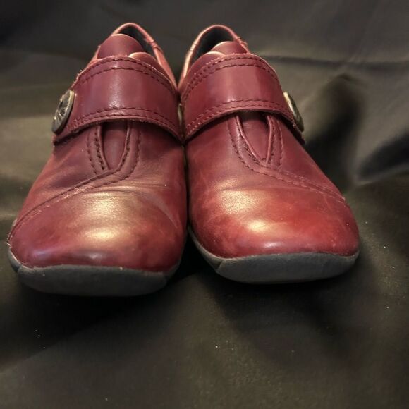 Clarks Womens Kessa Betty leather burgundy size 7 - Picture 2 of 9